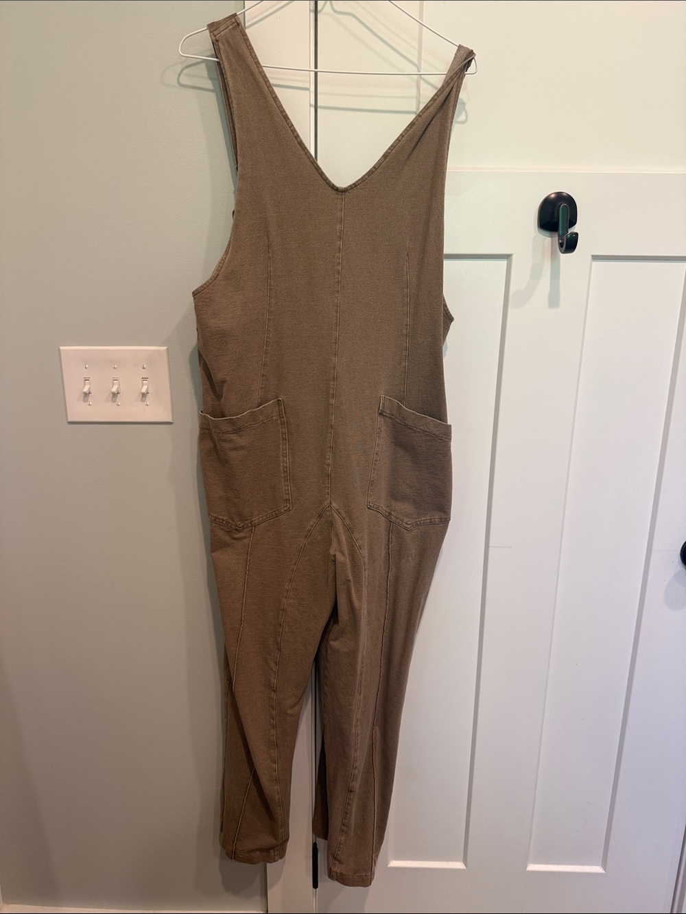 Brown fitted overalls